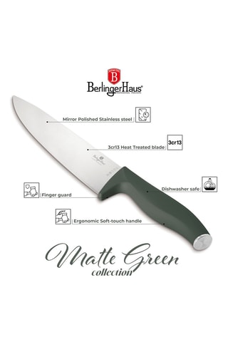 6 couteaux en acier inoxydable Matte Green