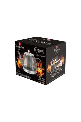 Théière en acier inoxydable et verre borosilicate - 1,2 l