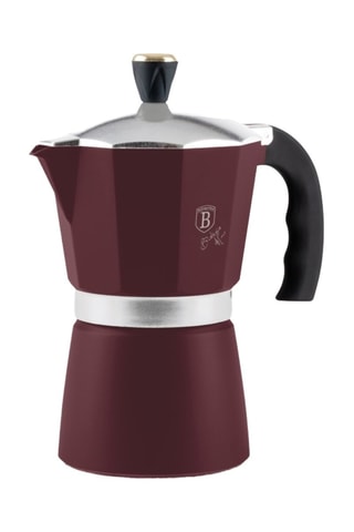 Cafetière Leonardo - 15 cl - Noir, rouge et argenté