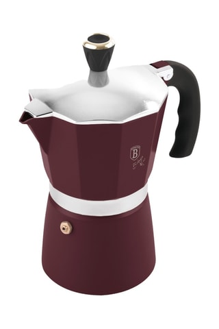 Cafetière Leonardo - 15 cl - Noir, rouge et argenté