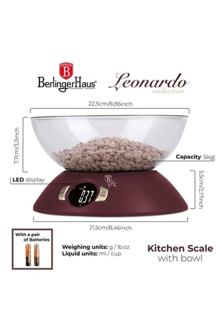 Balance de cuisine avec bol Leonardo Collection - 5 kg