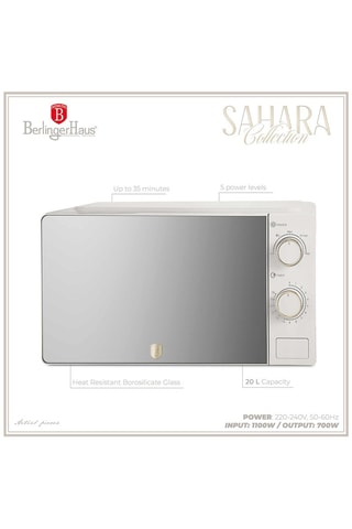 Micro-ondes en verre borosilicate Sahara - 1100 W