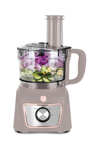 Robot de cuisine en acier inoxydable Taupe - 500 W - 2 vitesses - Doré, argenté et gris