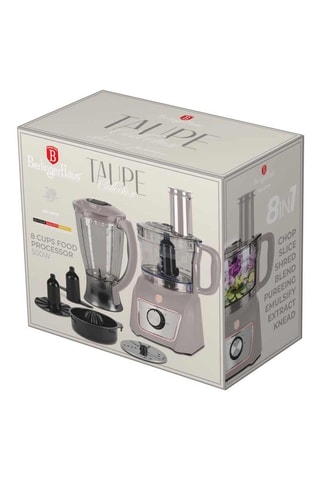 Robot de cuisine en acier inoxydable Taupe - 500 W - 2 vitesses - Doré, argenté et gris