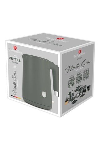 Bouilloire en acier inoxydable Matte Green - 1,7 l - 1800 W - Vert et argenté
