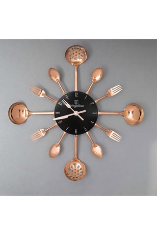 Horloge 60 cm - Noir et doré rose