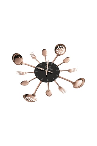 Horloge 60 cm - Noir et doré rose