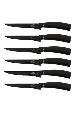 6 couteaux à steak en acier inoxydable