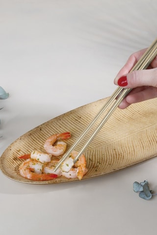 6 paires de baguettes en acier inoxydable Cutlery - 23,5 cm