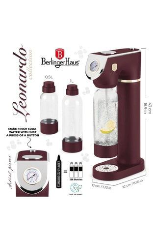 Machine à soda en acier inoxydable - 2 bouteilles