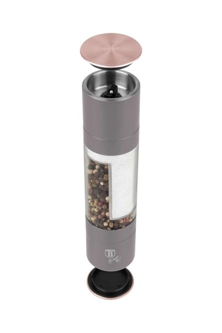 Moulin à poivre et sel 2-en-1 en acier inoxydable et céramique Matt Taupe Collection