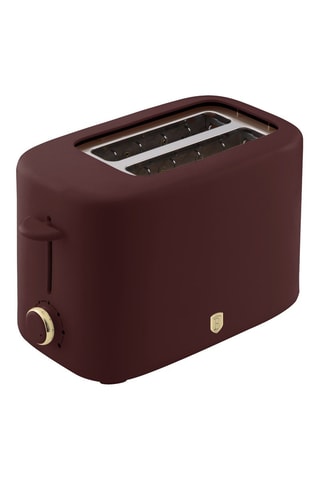 Grille-pain en acier inoxydable Leonardo Collection - 750 W - 2 fentes - Rouge