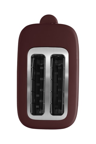 Grille-pain en acier inoxydable Leonardo Collection - 750 W - 2 fentes - Rouge