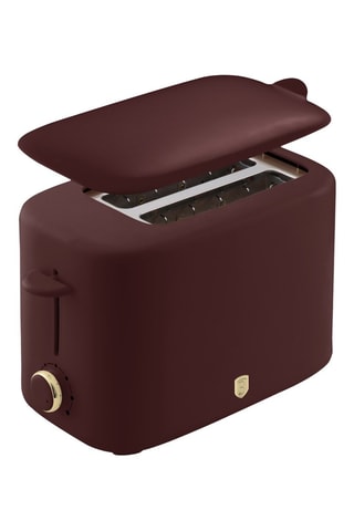 Grille-pain en acier inoxydable Leonardo Collection - 750 W - 2 fentes - Rouge