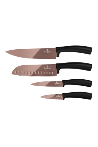 4 couteaux en acier inoxydable Metallic Line Rose Gold