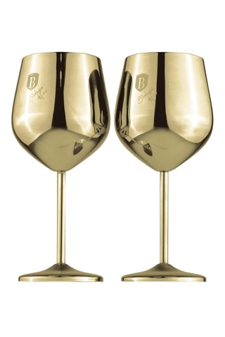 2 verres à vin en acier inoxydable Sahara/Leonardo - 55 cl