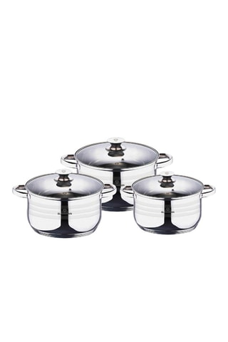 3 faitouts en acier inoxydable Gourmet Line - 16/18/ 20 cm 1,9/2,6/3,6 l