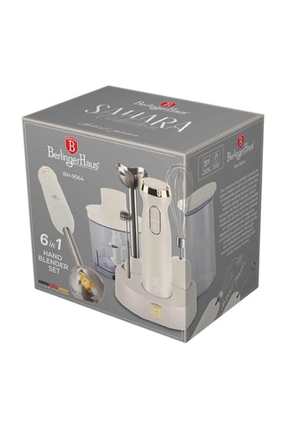 Blender en acier inoxydable avec 6 accessoires Sahara Collection - Écru