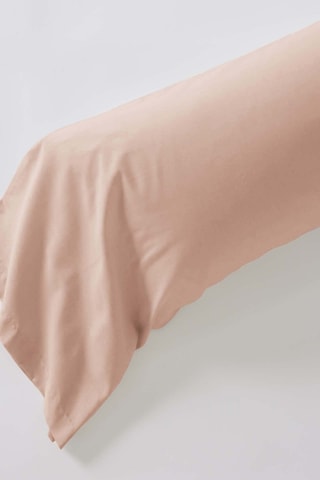 Taie de traversin en percale de coton 120 fils/cm² Perrine - Blush