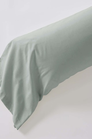 Taie de traversin en percale de coton 120 fils/cm² Perrine - Céladon