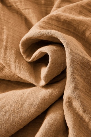Mantel rectangular de algodón 125 g/m² Gaïa - Camel