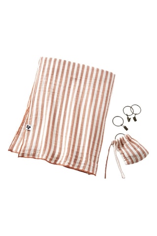 Rideau en gaze de coton Romie - 125 g/m² - Abricot