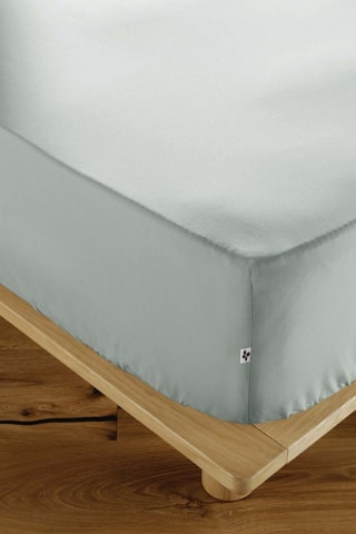 Drap-housse en percale de coton 120 fils/cm² Perrine - Céladon