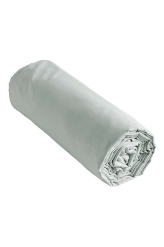 Drap-housse en percale de coton 120 fils/cm² Perrine - Céladon