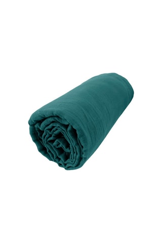 Sábana bajera Gaïa - Azul pato