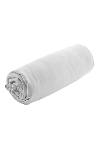 Sábana bajera de percal de algodón 80 hilos/cm² Bally - Blanco
