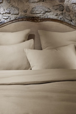 Taie d’oreiller réversible Alma - Beige foncé