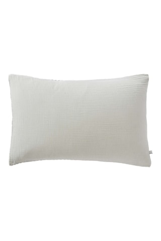 Taie d'oreiller en gaze de coton Romie - Eucalyptus