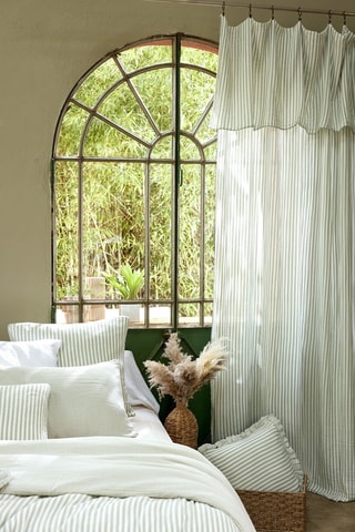 Taie d'oreiller en gaze de coton Romie - Eucalyptus