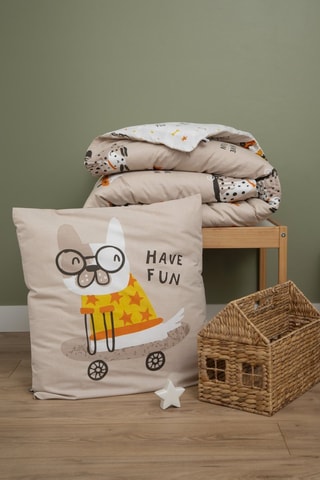 Parure de couette en coton 57 fils/cm² Isidore - Beige