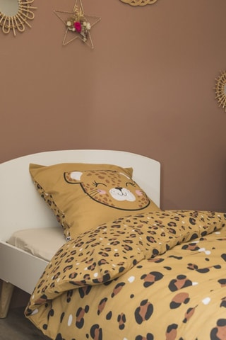 Parure de couette en coton 57 fils/cm² Lola - Marron