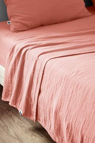 Drap plat Gaïa - 
Rose pêche