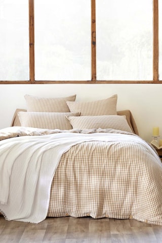 Housse de couette en gaze de coton Vickie - 125 g/m² - Ficelle