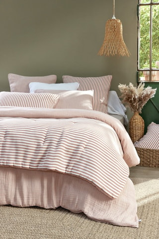Housse de couette en gaze de coton Romie - 125 g/m² - Abricot