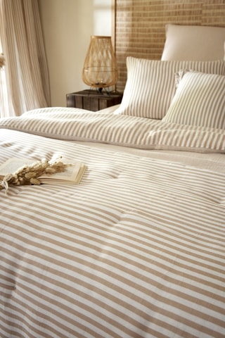 Housse de couette en gaze de coton Romie - 125 g/m² - Ficelle