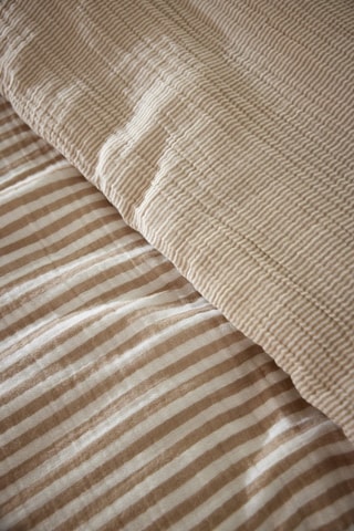 Housse de couette en gaze de coton Romie - 125 g/m² - Ficelle