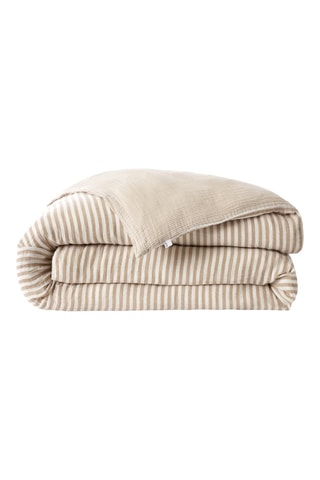 Housse de couette en gaze de coton Romie - 125 g/m² - Ficelle