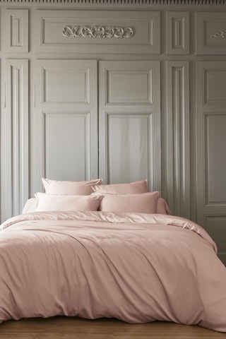 Housse de couette en fibres de bambou 118 fils/cm² Salomé - Blush