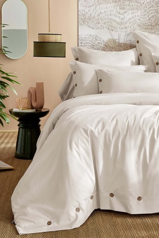 Housse de couette en percale de coton 120 fils/cm² Perrine - Chantilly