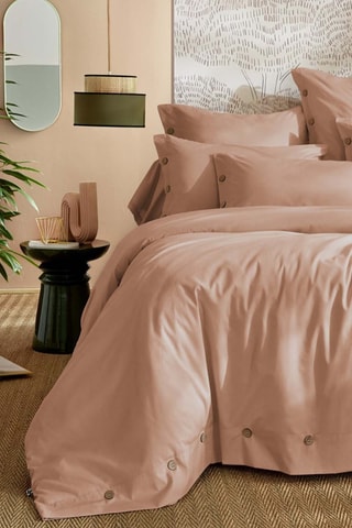Housse de couette en percale de coton 120 fils/cm² Perrine - Blush