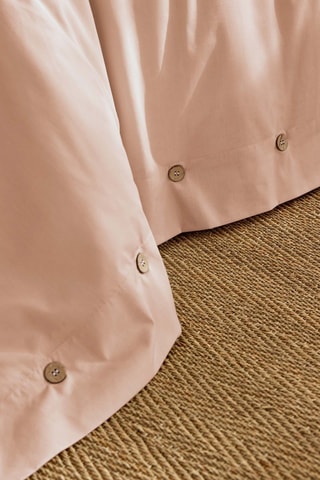 Housse de couette en percale de coton 120 fils/cm² Perrine - Blush