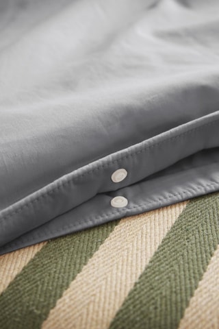 Housse de couette en percale de coton 80 fils/cm² Bally  - Gris