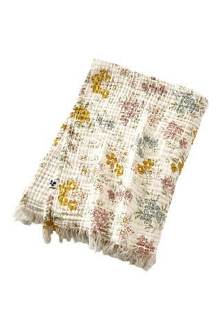 Plaid en gaze de coton Adèle - 220 g/m² - Beige