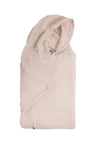Poncho à capuche en gaze de coton Gaia - 220 g/m² - Pampa
