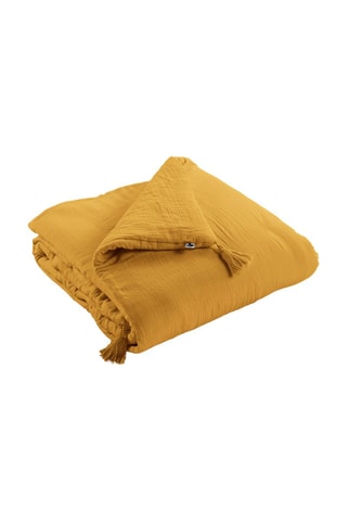 Edredón de gasa de algodón 125 g/m² Gaïa - Azafrán