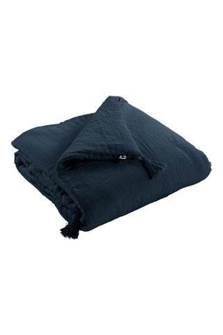 Edredón de gasa de algodón 125 g/m² Gaïa - Medianoche